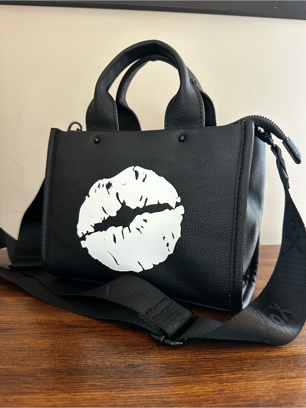 Betsey Johnson Valentine Mini Lip Tote Crossbody